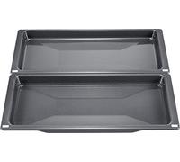 Bosch HEZ530000 Oven Accessories, 2 Universal Pans, Slim Format, Grey, Made in Germany