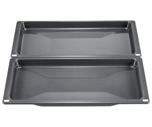 Bosch HEZ530000 Oven Accessories, 2 Universal Pans, Slim Format, Grey, Made in Germany
