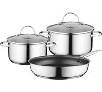Bosch HEZ9SE030 3 Piece Pan Set Induction Pan Set - Stainless Steel, Stainless Steel