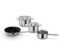 Bosch HEZ9SE040 Hob Accessories, 4-Piece Cookware Set: 3 Pots and 1 Pan, for Electric Hobs and Induction Hobs, Made in Germany