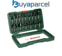 Bosch HM Wood Router 8mm Set 1/4" Milling Set 15 Piece 2607019469