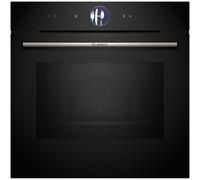 Bosch HMG7764B1B Series 8 Pyrolytic Electric Built in Single Oven with Microwave and Air Fry Function in Black