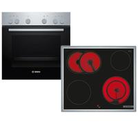 Bosch HND211AR62 59.4 cm Wide Glass Ceramic Hob 3D Hot Air 3 Level Cooking Zone