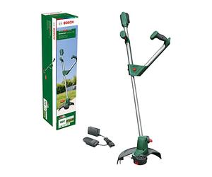 Bosch Home and Garden 06008C1D03, GrassCut Universal Battery Trimmer, 1 x 2.0 Ah Battery, 18 V System, Cutting Diameter: 26 cm, Adjustable Handles, Boxed