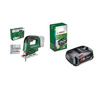 Bosch Home and Garden Cordless Jigsaw EasySaw 18V-70 (without Battery, 18 Volt System, in Carton Packaging) & Home and Garden Battery Pack PBA 18V Black