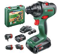 Bosch Home and Garden DIY tools 06039B5075 Cordless AdvancedDrill 18 (2X Batteries, 18 Volt System, 3 Drill attachments, in a Carrying case)