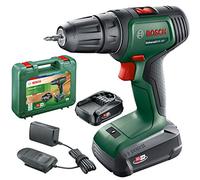 Bosch Home and Garden UniversalDrill Cordless Drill 18V (2 Batteries, 18 V System, Comes with Two Screw Bits and Case)