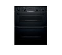Bosch Home & Kitchen Appliances Bosch Serie 4 NBS533BB0B Built Under Double Oven - Black - A/B Rated