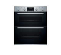 Bosch Home & Kitchen Appliances Bosch Series 4 NBS533BS0B Built-Under Oven with Pop out controls, EcoClean Direct coating, 2 universal slim pans, Int