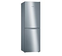 Bosch Home & Kitchen Appliances KGN34NLEAG Serie 2 Freestanding Fridge Freezer with MultiBox, 186cm, No Frost, 300L Capacity, 60cm wide, Inox look Silver Inox