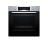 Bosch Series 4 HQA534BS3B - Stainless Steel 71L Built-In Electric Single Oven with added steam function - 3D Hot Air - A+ Energy Rating
