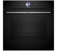 Bosch HRG7764B1B Series 8 Pyrolytic Built in Single Electric Oven with Added Steam Funtion and Air Fry in Black