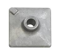 BOSCH HS1828 1-Piece 5 In. x 5 In. Tamper Plate Works with SDS-Max, Spline/Round Hex, and 3/4 In. Hex Hammers Hammer Steel,Silver