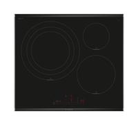 Bosch - Induction Hob, 60 cm, Series 6, 3 Cooking Zones, Electronics DirectSelect, PerfectFry Plus, Home Connect, Black, PID675HC1E
