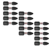 BOSCH ITDPH2115 15-Pack 1 in. Driven Phillips #2 Impact Tough Screwdriving Insert Bits