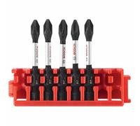 BOSCH ITDPH2205C - 5 pc. Driven 2 in. Impact Phillips® #2 Power Bits with Clip for Custom Case System
