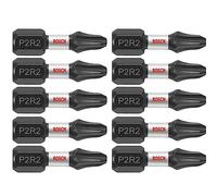 BOSCH ITP2R2105 5-Pack 1 In. Phillips/Square #2 Impact Tough Screwdriving Insert Bits