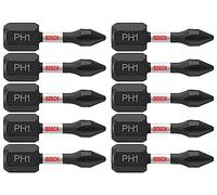 BOSCH ITPH11B 10-Pack 1 in. Phillips #1 Impact Tough Screwdriving Insert Bits
