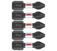 Bosch ITPH2105 5 pc. Impact Tough 1 in. Phillips #2 Insert Bits