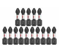 BOSCH ITPH2115 15-Pack 1 in. Phillips #2 Impact Tough Screwdriving Insert Bits