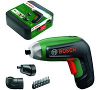 Bosch IXO8 Cordless Screwdriver (bit Set, Off-Set Angle Attachment, Angle Screw Attachment, Storage Box)