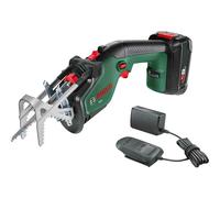Bosch Cordless Garden Saw Keo (1 Battery 2.0 Ah, 18 Volt System, Cutting Diameter 80 mm, with Swiss Precision Blade Wood Included, in Carton Packaging)
