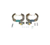 Bosch KS201 Kit Super Pro - Rear drum brake kit - 1 pre-assembled set, 2 wheel brake cylinders, 4 brake shoes
