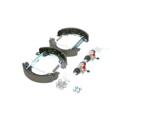 Bosch KS579 Kit Super Pro - Rear drum brake kit - 1 pre-assembled set, 2 wheel brake cylinders, 4 brake shoes