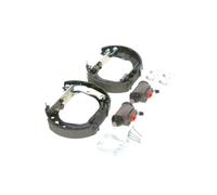 Bosch KS600 Kit Super Pro - Rear drum brake kit - 1 pre-assembled set, 2 wheel brake cylinders, 4 brake shoes
