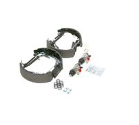 Bosch KS630 Kit Super Pro - Rear drum brake kit - 1 pre-assembled set, 2 wheel brake cylinders, 4 brake shoes