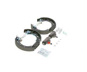 Bosch KS649 Kit Super Pro - Rear drum brake kit - 1 pre-assembled set, 2 wheel brake cylinders, 4 brake shoes