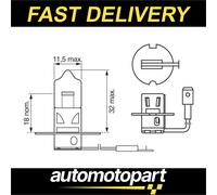 Bosch L/Life 453 H3 12v 55w Pk22s 1987302038 H3 12V55WH3LONGLIFEDAYTIME New