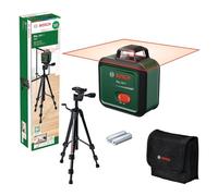Bosch Leveling Laser PLL 360-1 with TT 120 Tripod (self-Levelled 360° Plane Laser, ±0.4 mm/m Accuracy, 12 m Working Range, Slope Function, in Cardboard Box)