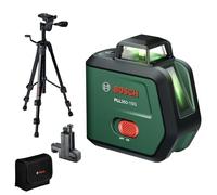Bosch Line Laser PLL360-15G (360° Green Horizontal and Vertical Laser Lines, IP54 Protection, Integrated 3.6 V Li-ion Battery with USB-C Charging, with TT120 and MM3, Pouch and Manual)