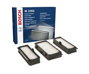 Bosch M2060 Standard Cabin Filter, Replacement Filters - Filters Pollen and Dust for Cleaner Air Inside the Vehicle Set of 3 Filters