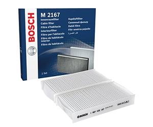 Bosch M2167 Standard Cabin Filter, Replacement Filters - Filters Pollen and Dust for Cleaner Air Inside the Vehicle Set of 2 Filters