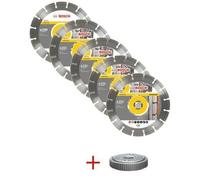Bosch m289136 - Pack 5 Disc Diamond 115 mm with 1 Nut SDS-Click