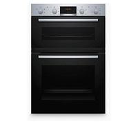 Bosch MHA133BR0B Serie 2 Built-in Double Oven with EcoClean Direct, 3D Hotair and LED display, Stainless steel
