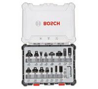 Bosch Milling Cutter Set 8mm Shank 15-Piece Carbide Edges 2607017472