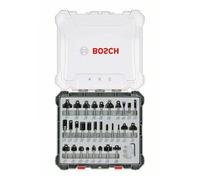 Bosch Professional 30 pcs. Mixed Router Bit Set (for Wood, Ø 8 mm Shank, Accessory Router)