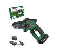 Bosch Mini Chain Saw EasyChain 18V-15-7 (for Cutting Through Wood; 18 Volt System; Chain Speed: 6.95m/s; with 2.5Ah Battery and Charger)