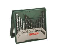 Bosch Mini-X-Line Twist Masonry And Brad Point Drill Bit Set 15 pc BPA607019675