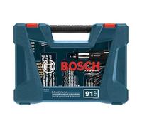 BOSCH MS4091C - 91-Piece Drilling & Driving Mixed Bit Set - Ideal for Applications in Wood, Metal, & Masonry