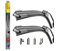 Bosch Multi Clip Twin Pack Front Window Windscreen Replacement Wiper Blades PAIR + 32ML Wurth Screen Wash Focus MK2 Hatchback 2005-2011