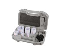 Bosch Multi Material Hole Saw Plumbers Set 9-Piece, 6 Sizes with 2 Arbors and Case.