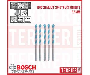Bosch MultiConstruction Drill Bits Masonry Concrete Wood Drill Bit Tile 5.5mm X5