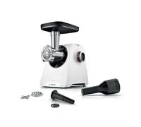 Bosch, MultiPower Series 4 Meat Grinder Powerful 1900 Watt Motor Meat Grinder Sausage Topper, White, MFWS420W