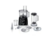 Bosch MultiTalent 3 Food Processor, MCM3201BGB, Black | With 2 Speeds/Pulse, 1 litre Jug blender, Slicing/Grating/Beating/Kneading attachments, Compact Design, 2.3 Litre Bowl, 800W