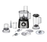 Bosch MultiTalent 3 MCM3501M - Versatile Food Processor with 50+ Functions - 800 W - 2.3 L Capacity - Colour: Black/Brushed Stainless Steel