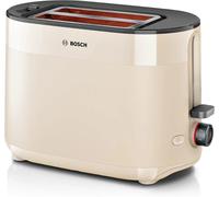 Bosch MyMoment Delight Compact 2-Slice Toaster Wth Crumb Tray - Cream TAT2M127GB